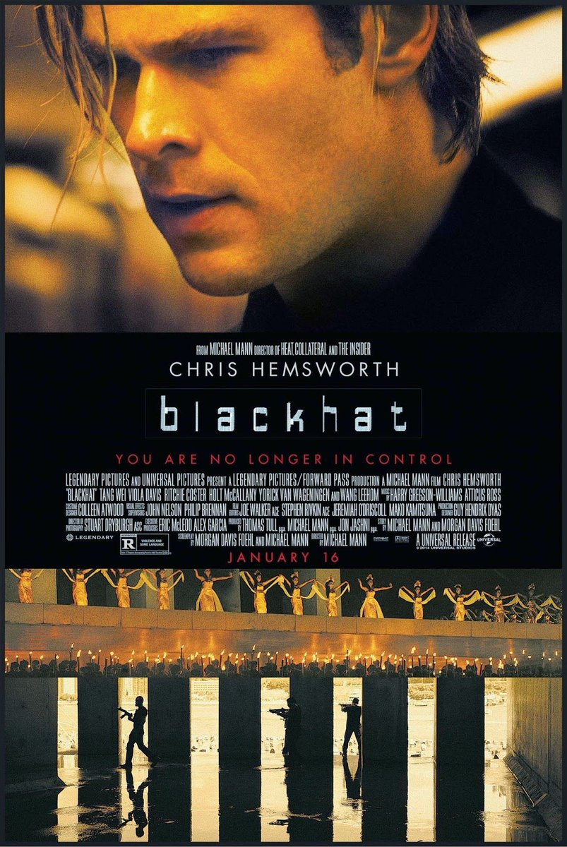 Blackhat (2015) follows an elite cybercriminal released from prison to help investigators unravel a global financial terror network. All about freedom and dignity in the digital age. Watch the director's cut, much better than the theatrical release.