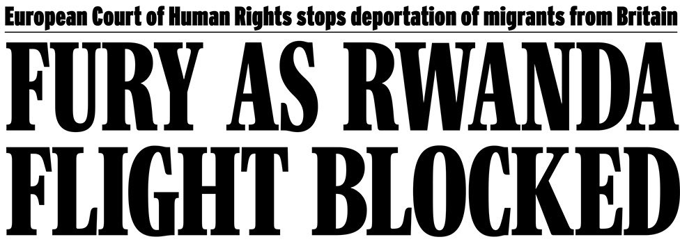 ROBZIK's tweet photo. La Corte Europea dei Diritti Umani ha bloccato la deportazione dei migranti verso il #Rwanda decisa dal governo britannico. Il primo volo pieno di migranti resta a terra. https://t.co/0WjkYS0UEX