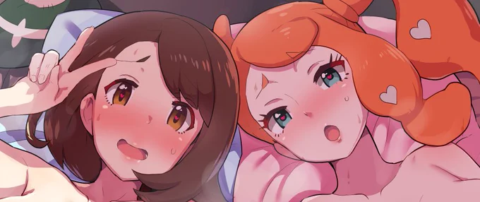 本日渋R-18とニジエに投稿したユウリちゃんとソニアさん絵について、少し修正したものをあげたついでに、差分2種追加しました。握ってない側の手のポーズもそれぞれ変更してます。よろしければどうぞ! 