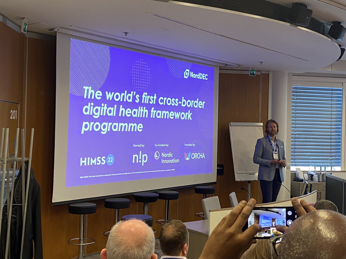 Launching #Nordec a framework to promote 3rd party innovation to enhance healthsystems &amp; enable the individual to persue their best health ! Forza Nordic Region #himss Interoperability committe &amp; HIE #NIP