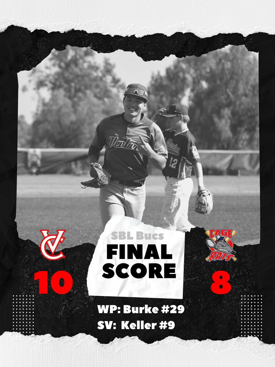 VCBucs's tweet photo. The SBL Bucs stayed hot today and took the win in Claremont!

#vcbucs #summercollegiatebaseball https://t.co/6aVh4YzHO4