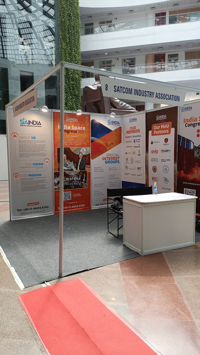 SIA_Ind's tweet photo. Welcome to @satcom_india at booth no 8 at the #GeoIntelligence2022 event. Please visit our booth to know more about our association and India Space Congress 2022. https://t.co/awgH3Xi9uO