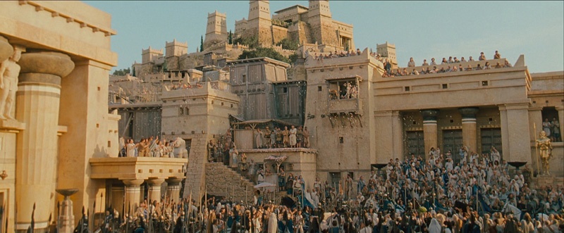 Troy (2004) is a greatly simplified but still enjoyable retelling of the ancient Greek epic poem The Iliad. One of the last great sword and sandals epics. Watch the director’s cut.