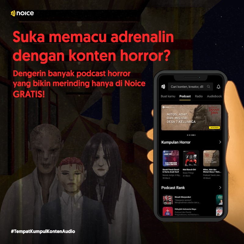 noice_id's tweet photo. Beragam kumpulan podcast dan cerita horror yang bikin bulu kuduk kalian merinding hanya di aplikasi Noice. Download sekarang!