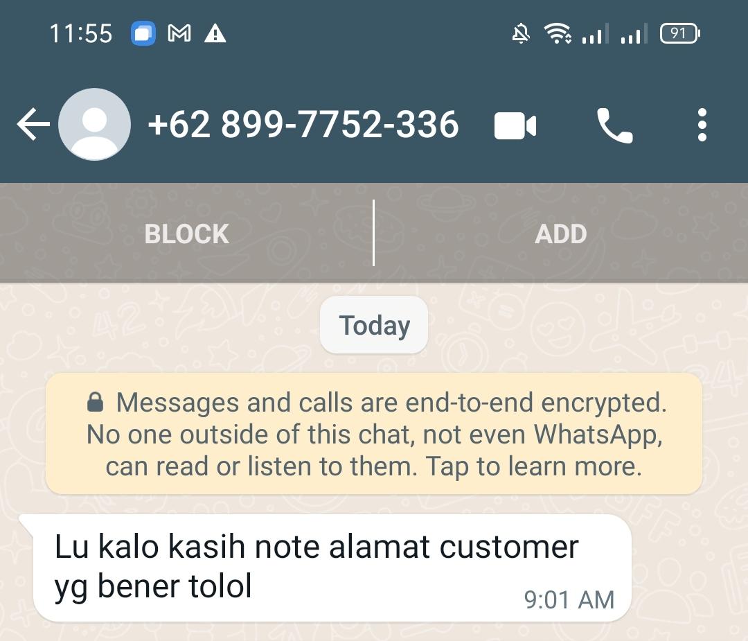 pu7rimulia's tweet photo. Manner nya kurir @anteraja_id 🤣🤣 bakal guweh kejer terus ini orang sampe dapet, bisa2nya ngatain customer 🤣🤧 https://t.co/MKkusYu9ZP
