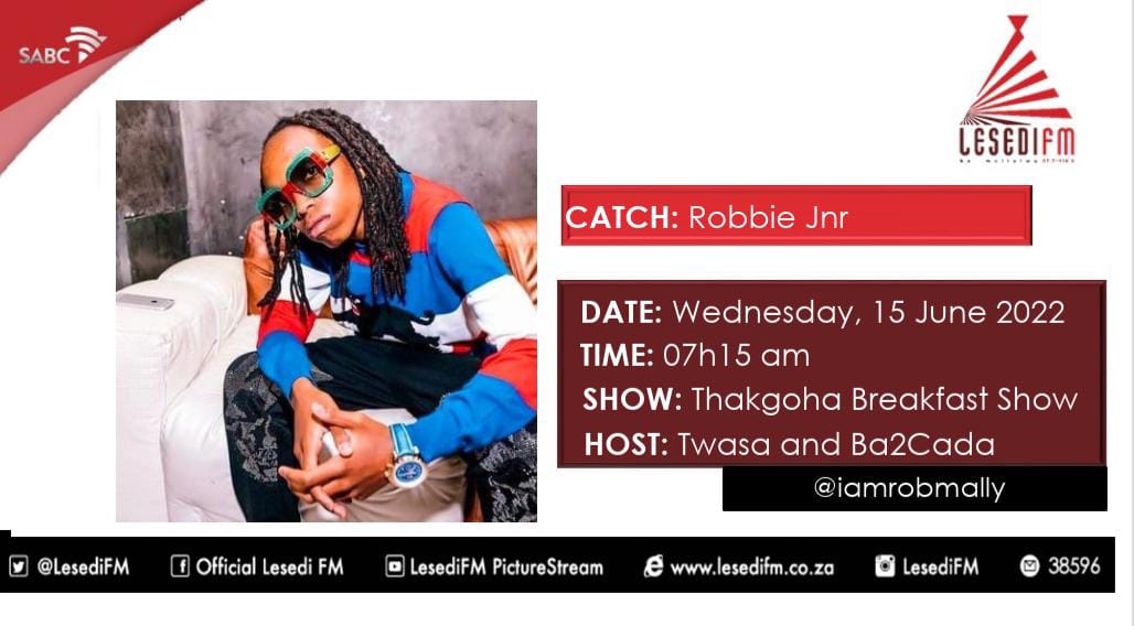#ThakgohaBreakfastShow in conversation with Robbie Jnr about Robbie Malinga Legacy Programme.