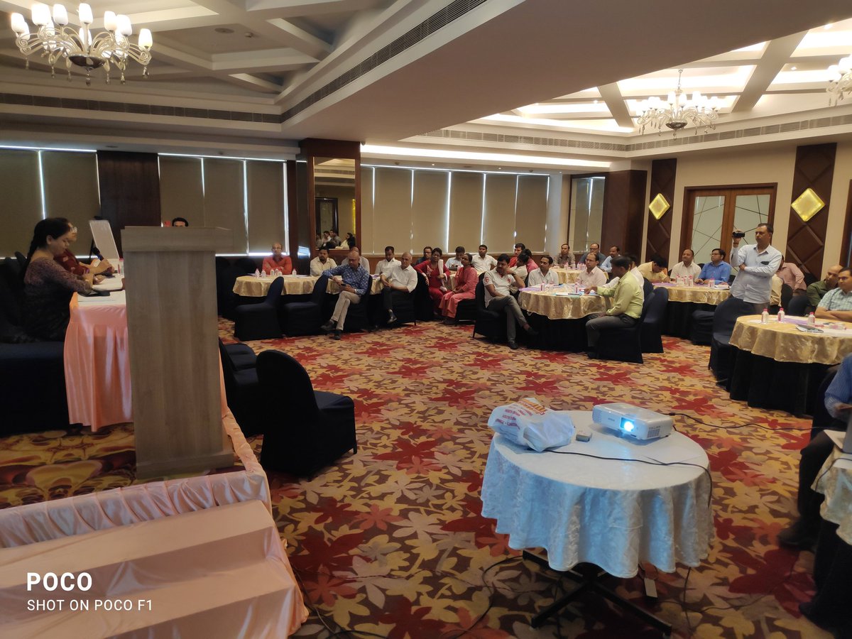 MD mam Mrs Aparna U IAS , addressing at TOT on "Promotion of male Engagement of Family planing services in the state"