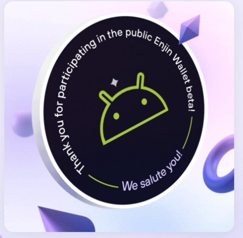 Best0fG00dLuck's tweet photo. @enjin @EnjinSupport When our we going to get our #NFT for using the beta wallet? Thanks. https://t.co/KP7LkAxLwJ