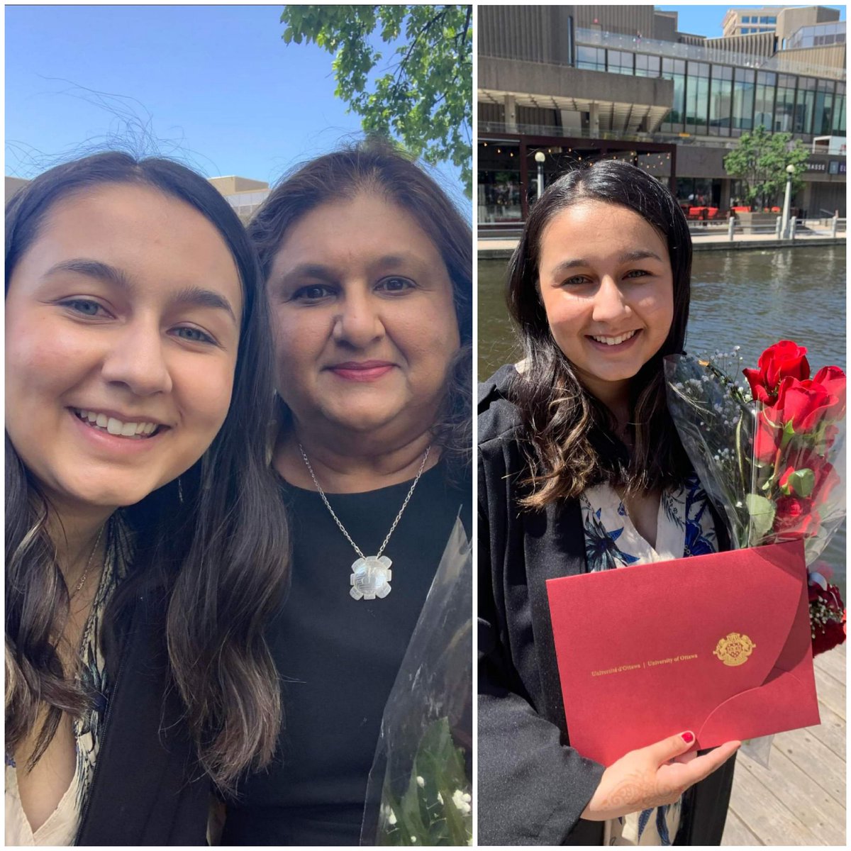 wetcoastgirl604's tweet photo. Pawgratulations to ma Lil Sista, she graduated from faraway school in Ottawa. Dats Mummy & Lil Sista @RideauCanal #uottawa #graduation2022
#GoGeeGees https://t.co/6VDrz9iH0S