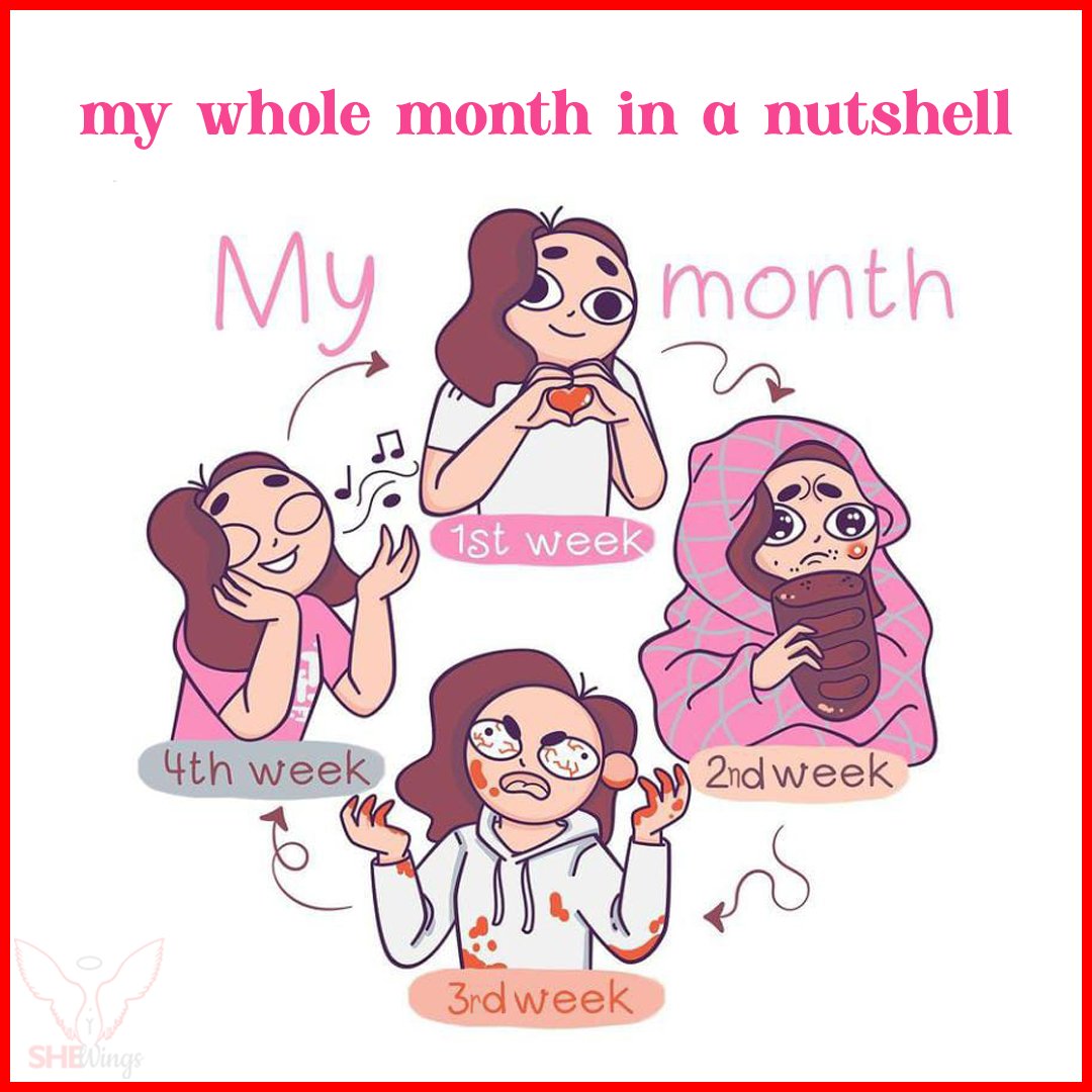 theshewings's tweet photo. Which week are you currently at?
.
.
.
#shewings #shewingsorganization #meme #period #periodmeme #mhm #menstruation #feeling #best #girly #body #hair #bodyhair #taboo #breakthebias #breakthestigma #girltalks #women #retweet #like #share https://t.co/f8Z9A5w4U9