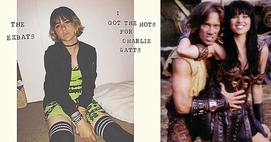SongBirdyGirl's tweet photo. There's a rock band that sings about Xena, Hercules &amp; their adorably cheesy world. Exbats, I adore you!
https://t.co/nqK4mq790Y
#exbats #theexbats #inezmclain #kennymclain  #diyrock #punkrock #garagerock #herculesthelegendaryjourneys #xenawarriorprincess #kevinsorbo #lucylawless https://t.co/TQT4vMvpoW