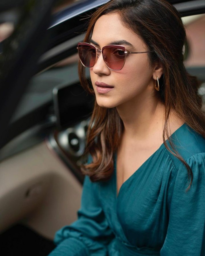 Stunning @riturv sporting stylish @VogueEyewear for a collaboration. #letsvogue