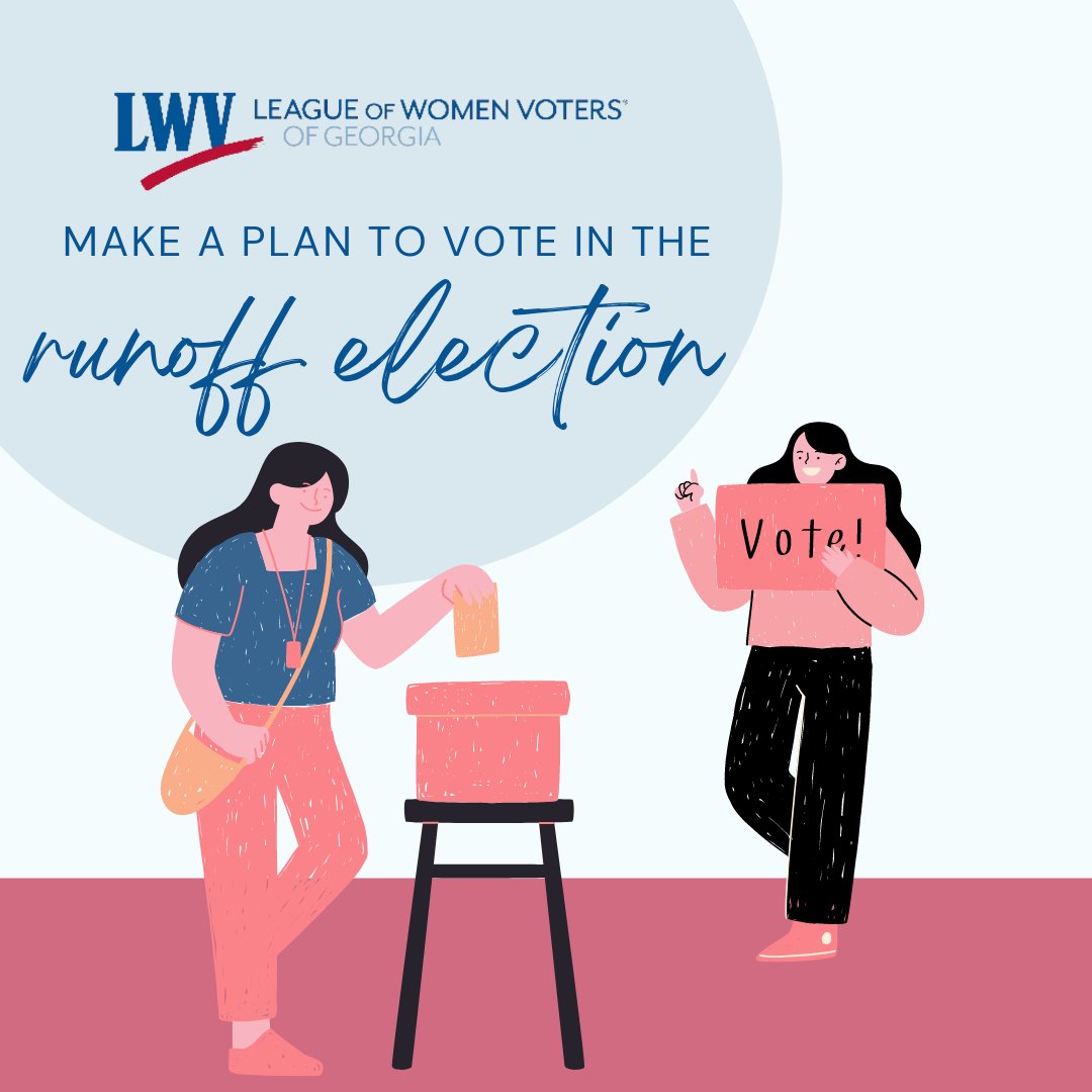 LWVGA's tweet photo. The primary runoff elections are less than a week away! Make a plan to vote, and read up on the races with this week's edition of Election Year 2022. Check it out here: https://t.co/rj9WMT4Q6i

 #LWVGA #LWV #voting #election #advocacy #runoffs https://t.co/VnWn5tkOHq