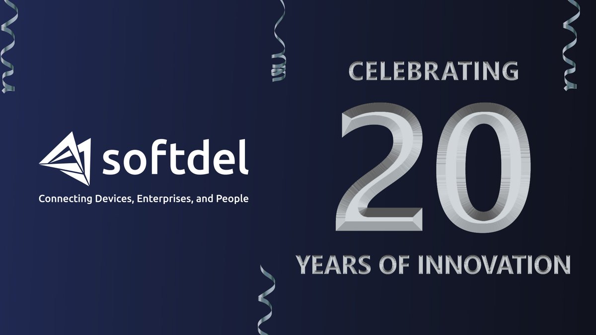 SoftdelSystems's tweet photo. As we celebrate this major business milestone, we’d like to take this opportunity to #ThankYou, for being an integral part of our journey. We look forward to continuing to power your future.
#SoftdelTurns20 #20thanniversary #20AndCounting #YearsofInnovation #YearsofSuccess https://t.co/YW3pPf1jX5