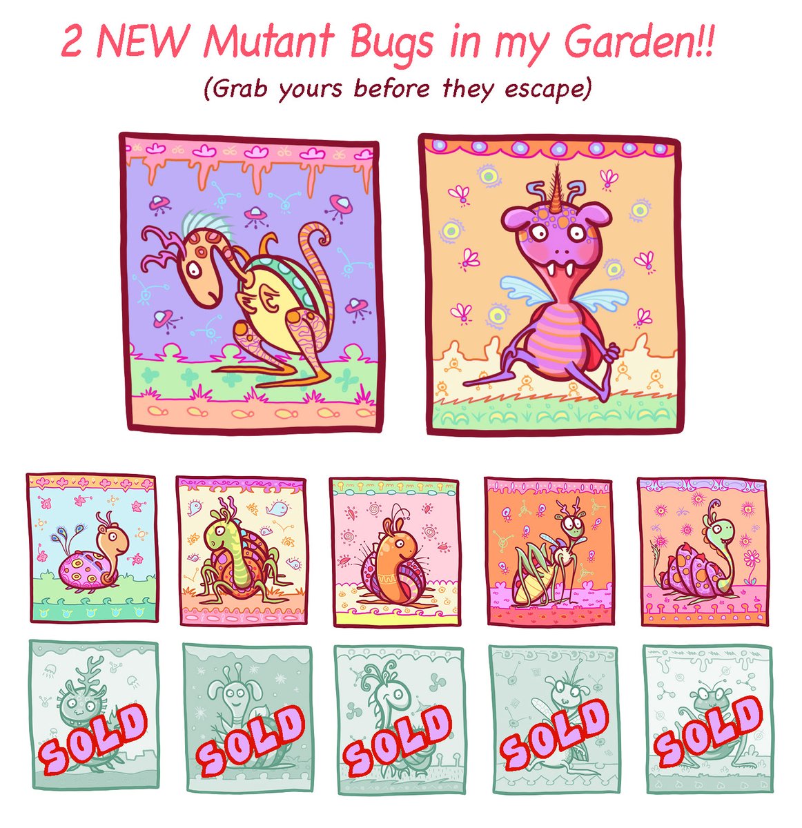 GM! 👋🐞
😍 2 NEW MUTANT BUGS in my garden!! 😍
And you ? How many? ☺️
Grab them before they escape!! 🪲🪳🦗🐞👍

💖 F.Price: 0.003 $Eth (Polygon)

✨Drop Now! ✨
opensea.io/collection/the…

#OpenSeaNFT #NFTCommunity #NFTs #nftcollectors #naturelover