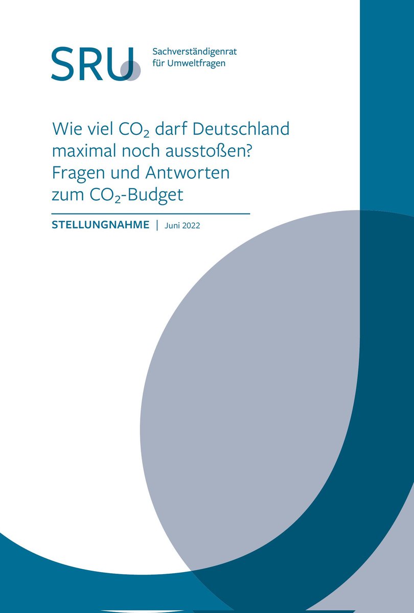Finally out: Our @umweltrat update to 🇩🇪's CO2 budget: 20 questions & 20 answers (in German). A year ago, the German Constitutional Court leaned heavily on our calculations of 2020 as a yardstick for climate justice, calling them plausible and coherent. umweltrat.de/SharedDocs/Dow…