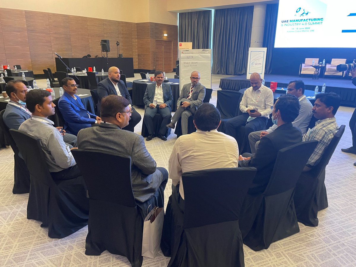 InforMiddleEast's tweet photo. Great first day at the #UAEManufacturing &amp; Industry 4.0 Summit in Dubai. Today Infors industry experts held an insightful keynote and an interactive roundtable about industry 4.0 and #digitaltransformation in #manufacturing. #TeamInfor look forward to day 2! https://t.co/QyAEs2zgAq