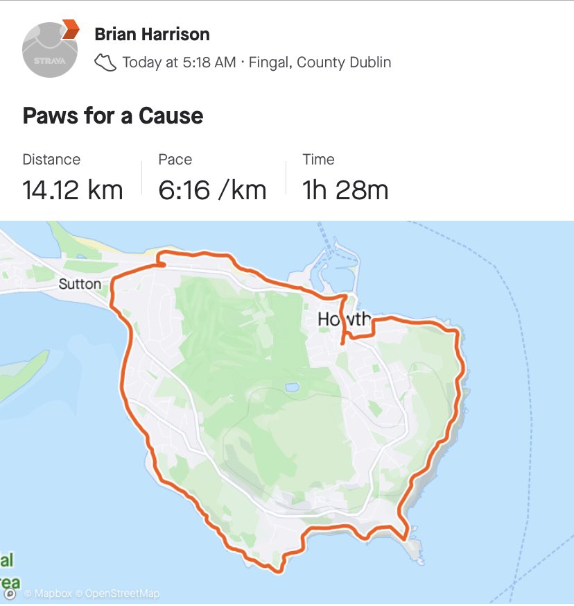 BrianWHarrison's tweet photo. Another early morning stretch of the legs for #pawswithacause. All funds raised will go directly to help family carers in crisis. Find out more https://t.co/n5ESYjYAKW https://t.co/zvH6UXquQD