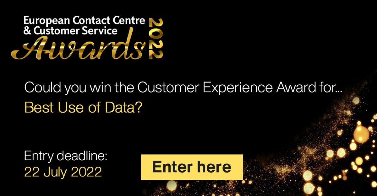 ecccsa_awards's tweet photo. NEW category Customer Experience - Best Use of Data will recognise organisations that have used data to drive improvements to a customer contact operation or wider business.  To start your entry click here: https://t.co/OA3kTjkSOe

#ecccsa Sabio https://t.co/58BdOQb0xB
