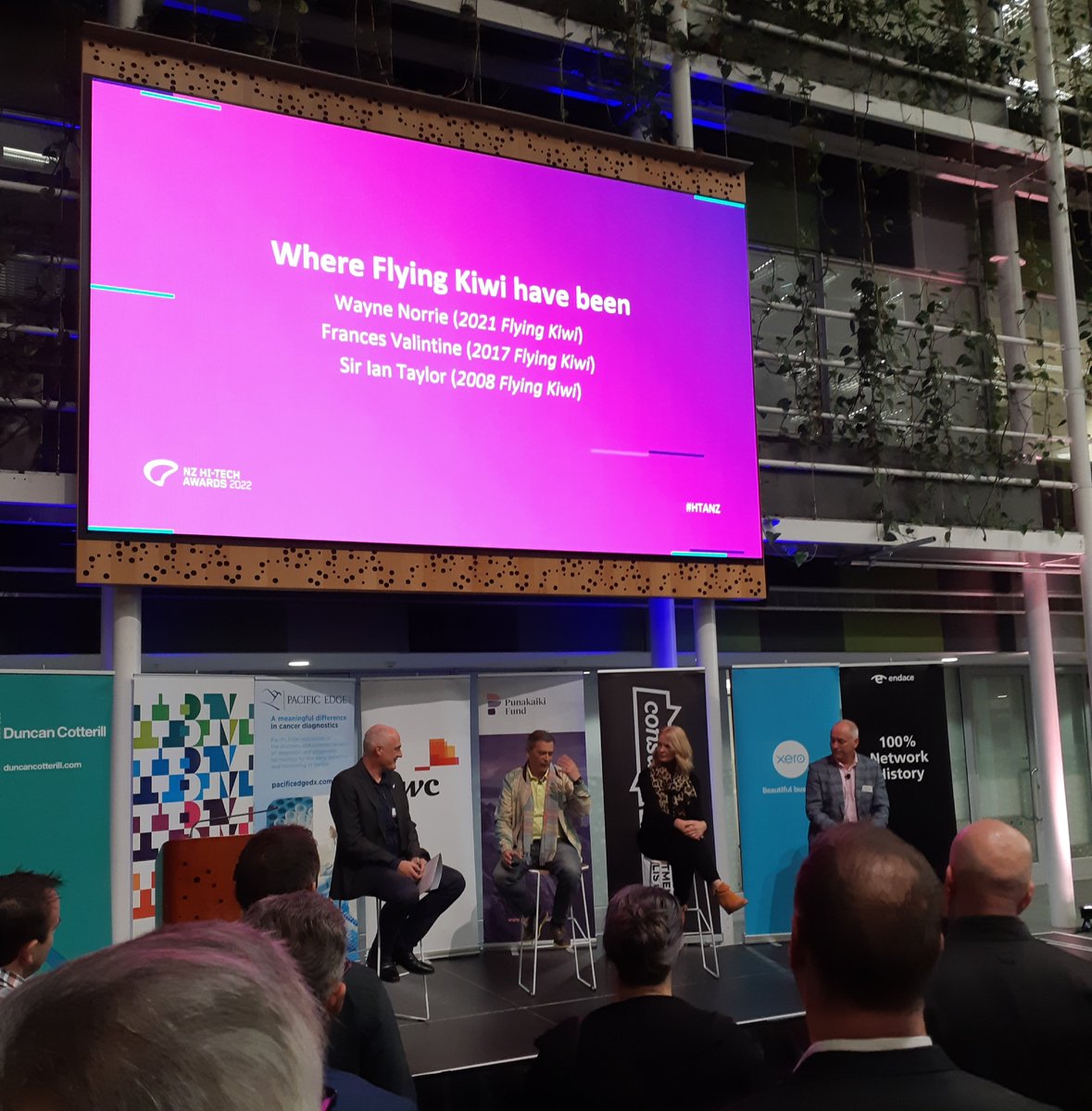 MariaJose__MJ_'s tweet photo. Fantastic conversation by @dwdowns, @francesvnz, #SirIanTaylor, and #WayneNorrie at the launch of the @NZHiTechAwards. Talking about success, but also about regret and failiures. 
#VentureCapital #newzealand #start-up https://t.co/7HnCnGD4ir