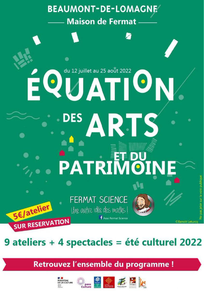 fermat_science's tweet photo. Préparez dès maintenant votre été à Beaumont-de-Lomagne !
Un été culturel vous attend avec de nombreux ateliers &amp; spectacles...
Programme complet sur demande ou ici https://t.co/gGgAd9uYAG https://t.co/rWT8VKlq12