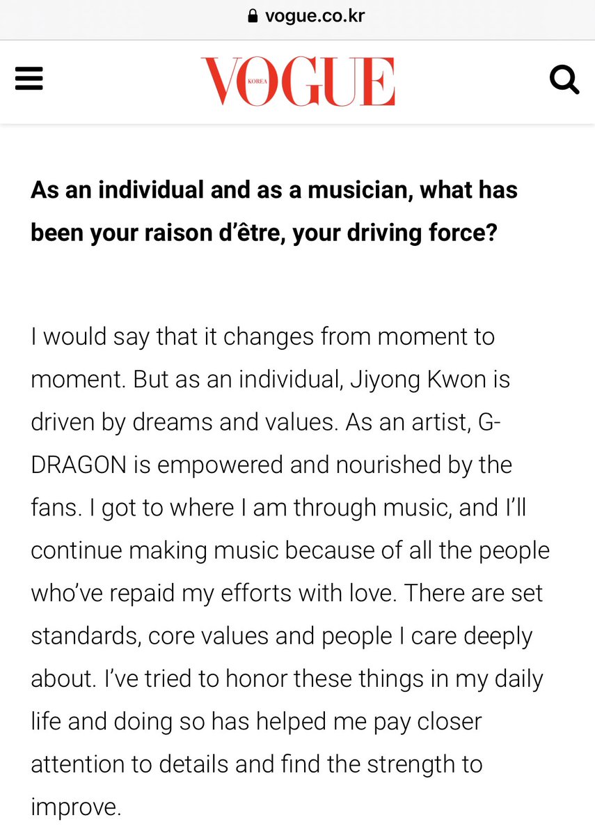 sunglasssbb's tweet photo. “As an individual, Jiyong Kwon is driven by dreams and values. As an artist, G-DRAGON is empowered and nourished by the fans. I got to where I am through music, and I’ll continue making music because of all the people who’ve repaid my efforts with love.” 🥹
#GDRAGON #권지용 #빅뱅 https://t.co/pAUhAK1AzM