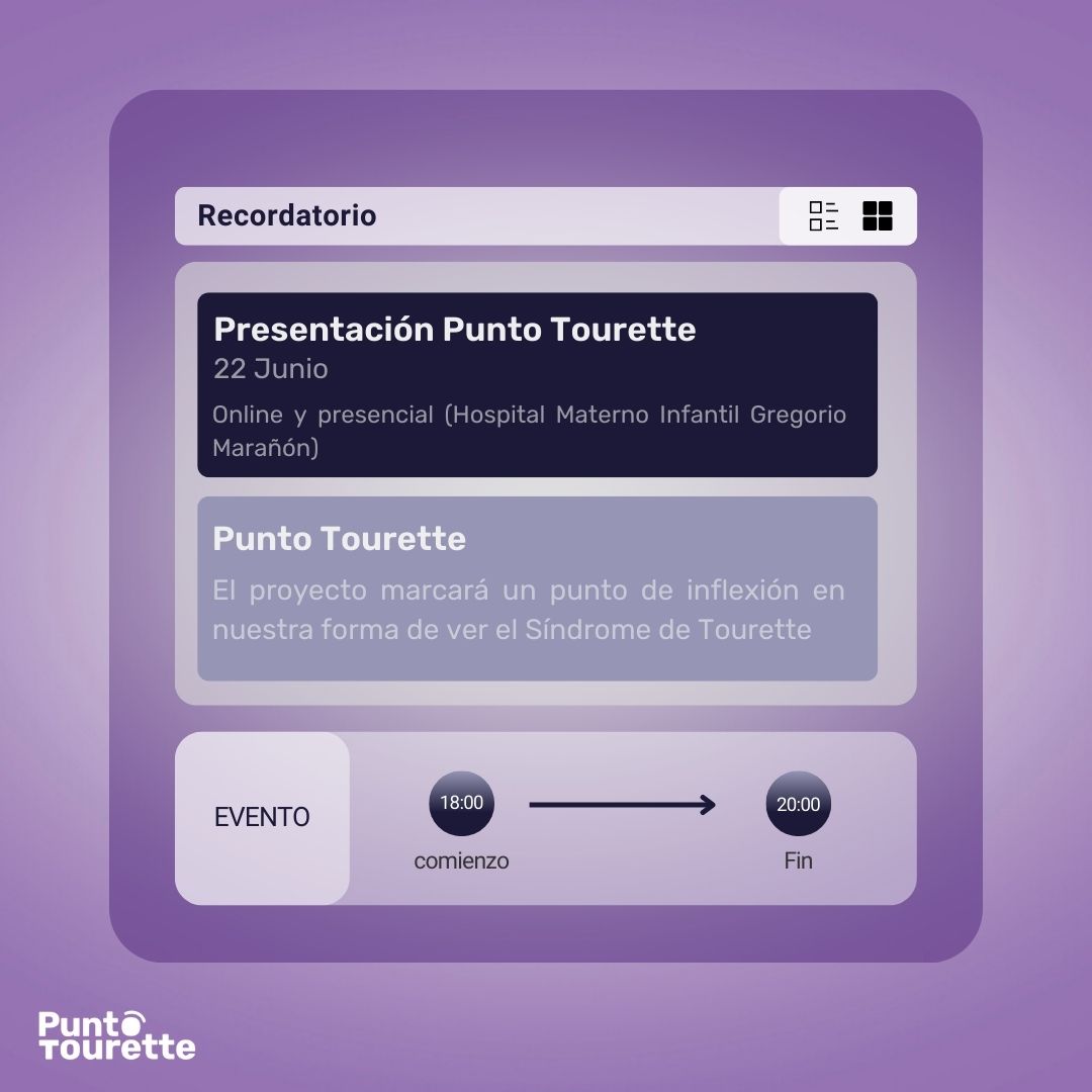¡AVISO IMPORTANTE! 📣

Quedan muy pocas plazas para la presentación de Punto Tourette, así que si aún no te has inscrito, ¡hazlo ya! El lunes se acaba el plazo 👉🏼 astrane.com/punto-tourette/ 

GRACIAS por el interés que estáis mostrando. ¡Estamos emocionadas! 🤩