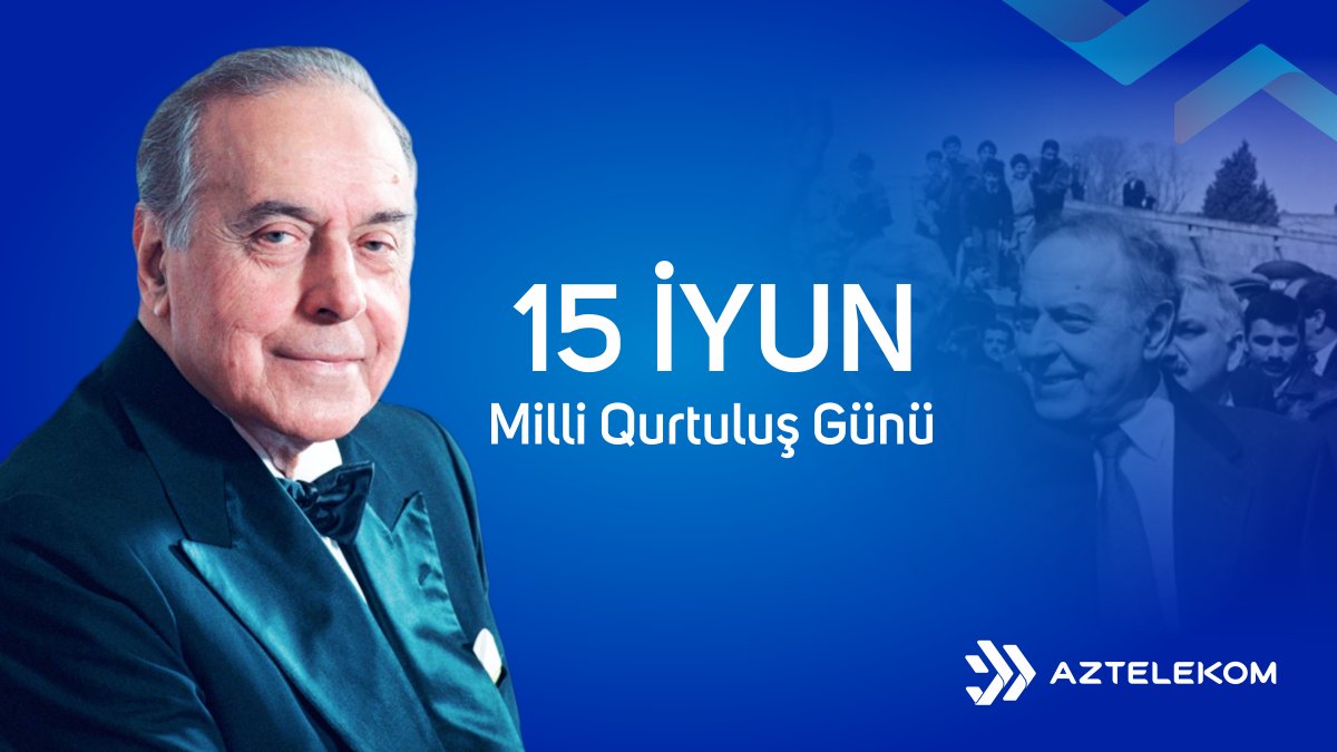 İyunun 15-i Azərbaycan xalqının Milli Qurtuluş Günüdür. Bu münasibətlə hər kəsi təbrik edirik.

#Aztelekom #MilliQurtuluşGünü #HeydərƏliyev