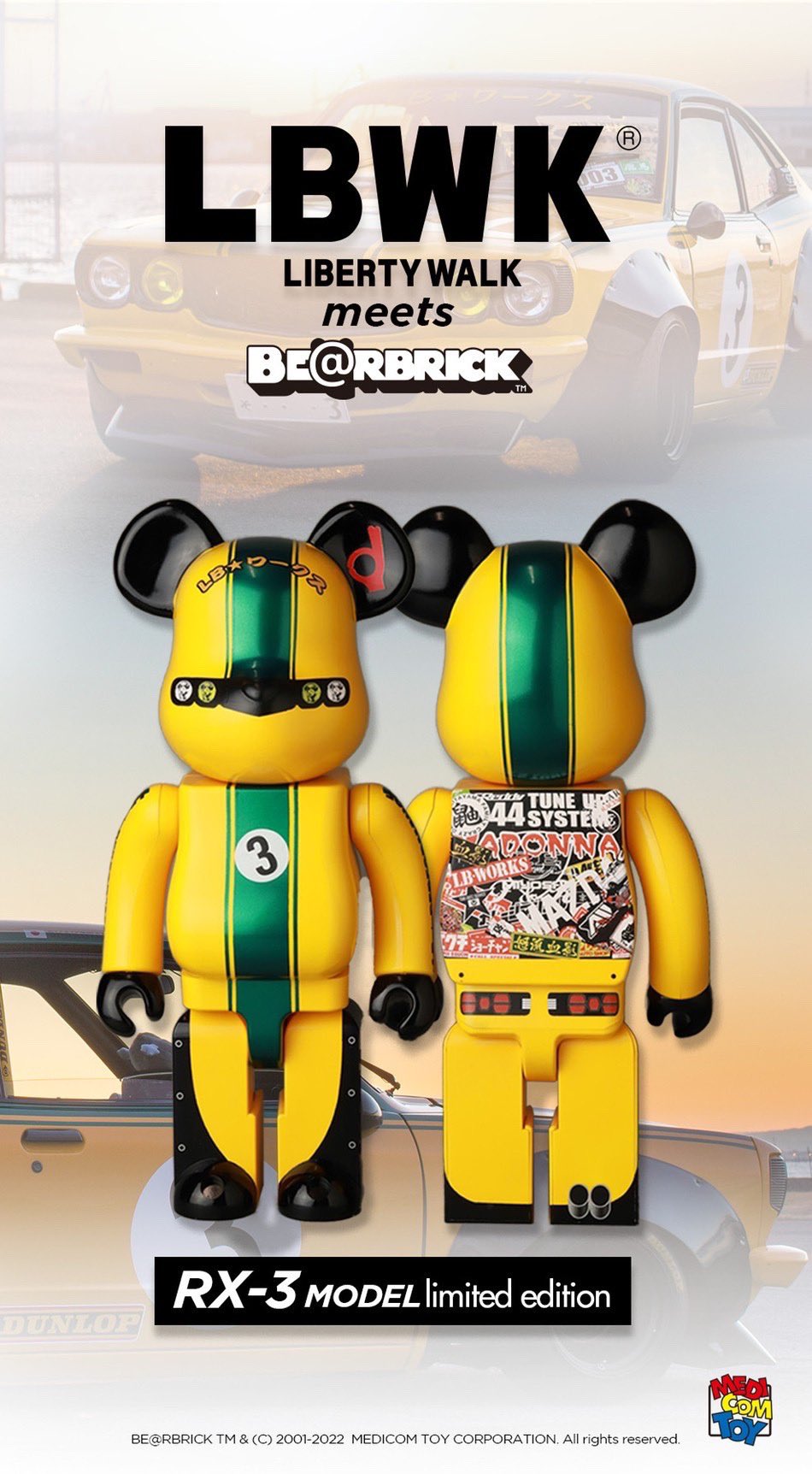 BE@RBRICK リバZくん 1000% リバティーウォーク- BE@RBRICK リバZくん 1000% リバティーウォーク-
