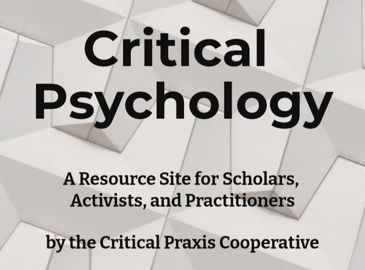 Ever wondered if there was a website that contained critical psychology resources. Look no further, have a look at this wonderful website.

sites.google.com/view/criticalp…