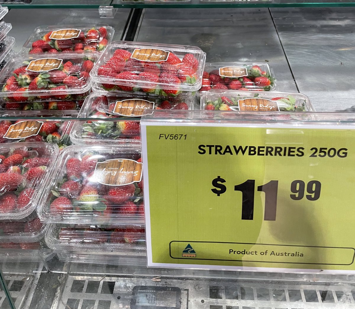 $12 lettuce closely followed by $12 strawberries.
