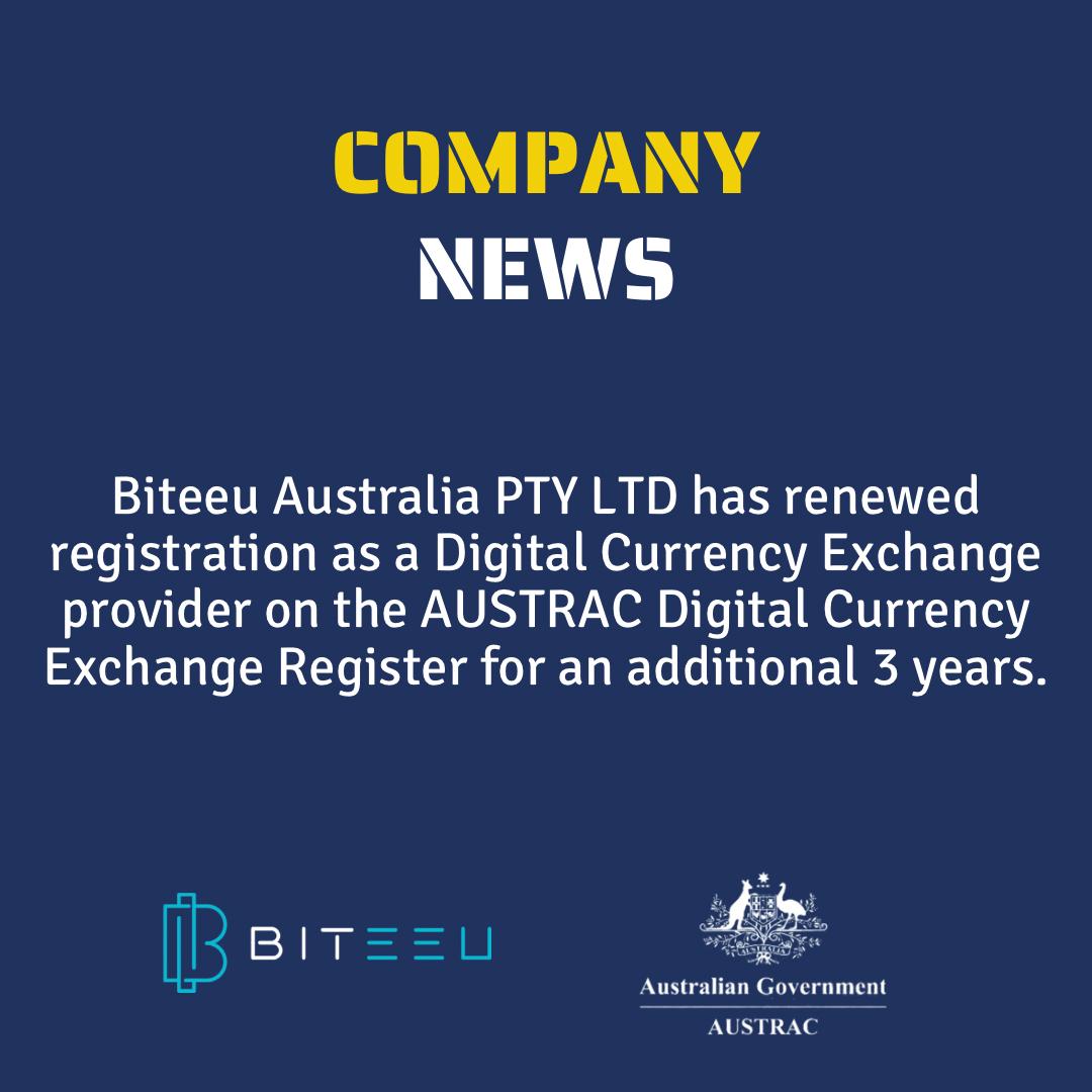 #Biteeu #Australia #AUSTRAC #BTC #cryptocurrency #cryptoexchange