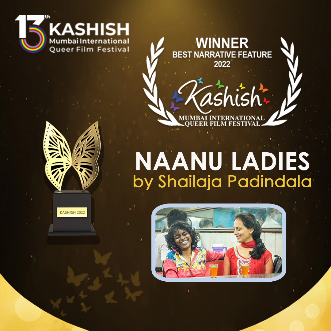 KashishFilmFest's tweet photo. This year's BEST NARRATIVE FEATURE AWARD goes to NAANU LADIES by Shailaja Padindala, a brilliant filmmaker from Bangalore/Hyderabad, who also plays the lead in the film.
@PadindalaShailu
#KASHISH2022 #FlightsForFreedom https://t.co/ziaVfoQeQs
