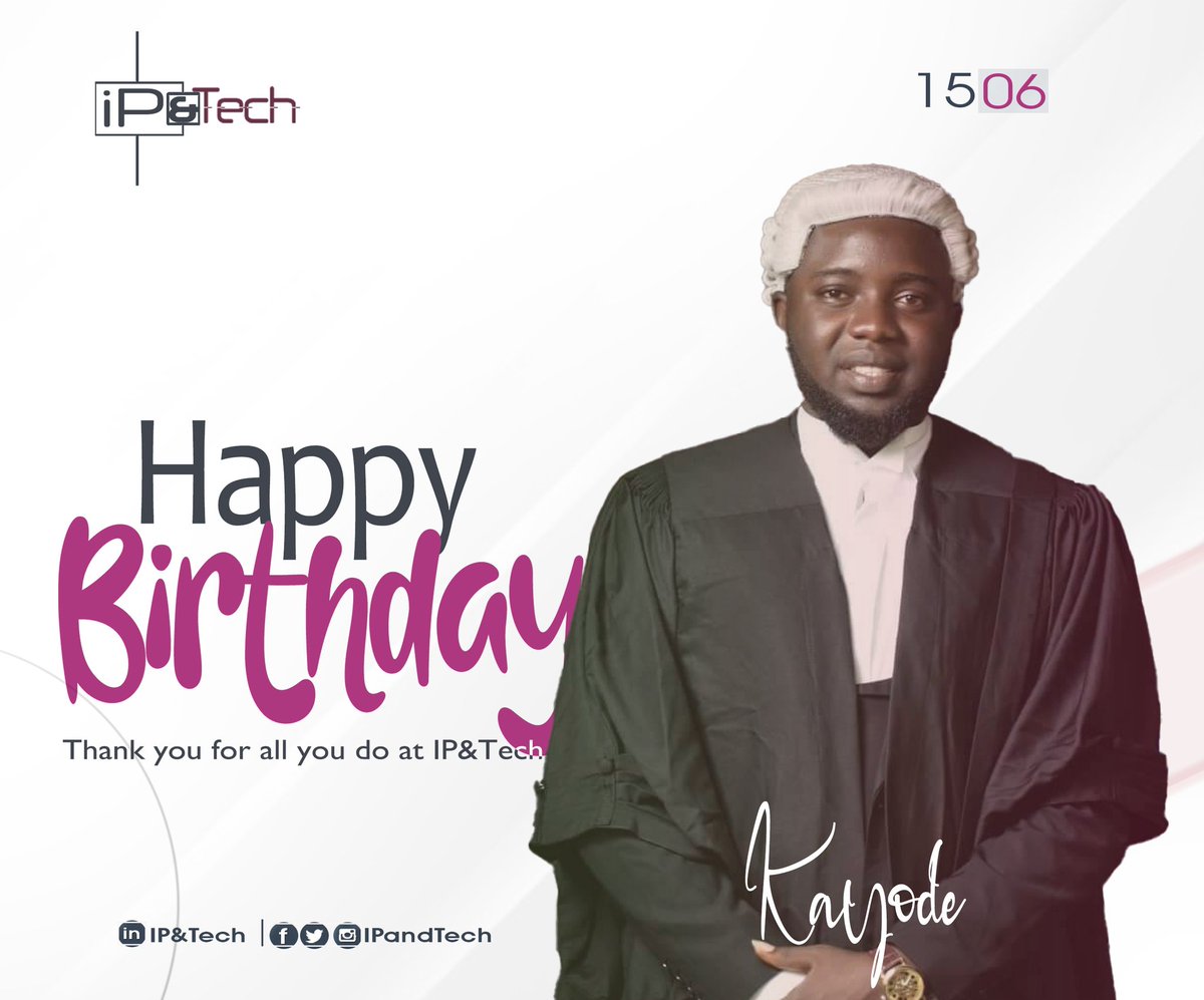 IPandTech's tweet photo. A happy birthday to you, @barristerkay_13. We're glad you're on our Team.

#Wednesday #birthday #ipandtech #yourintellectualpropertymatters https://t.co/NaN6fm9iCJ
