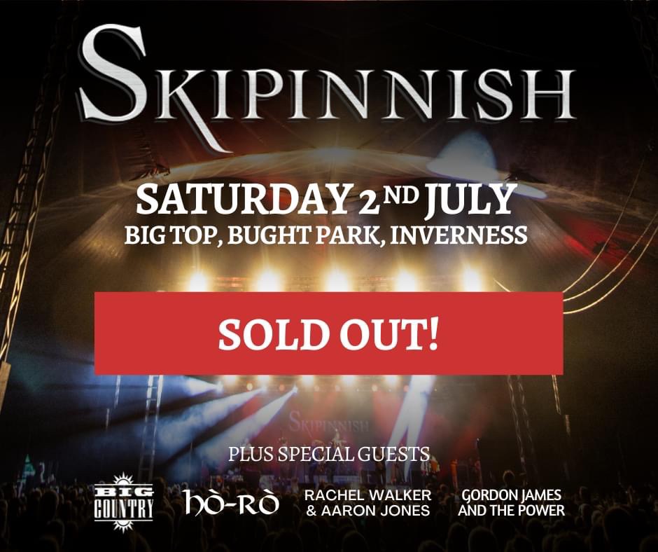 We can’t wait to get on stage again supporting @Skipinnish on a July 2nd to a sold out crowd!
