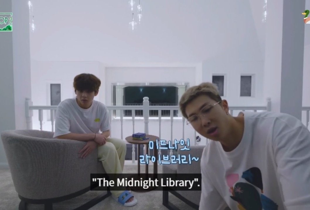 cheekybanterfly's tweet photo. #TheMagicLibrary is now reading a Namgi pick: The Midnight Library by @matthaig1. Look what I found on the title page! 🫶🏼💜 @BTS_twt forever. ARMY forever. #BTS https://t.co/UBnWlW98Db