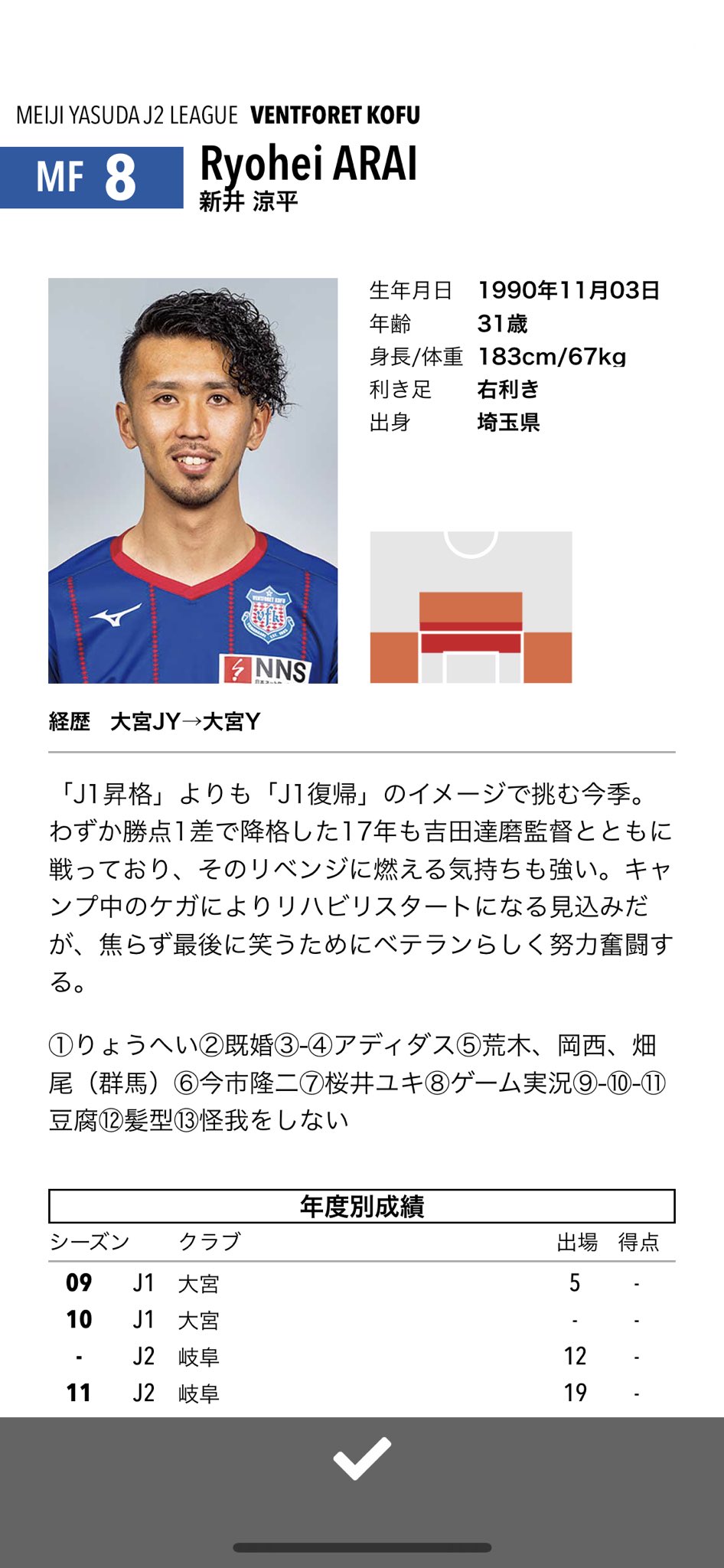 新井涼平 サッカー の嫁は美人 子供は2人で中学はどこなのか Everydaytopi