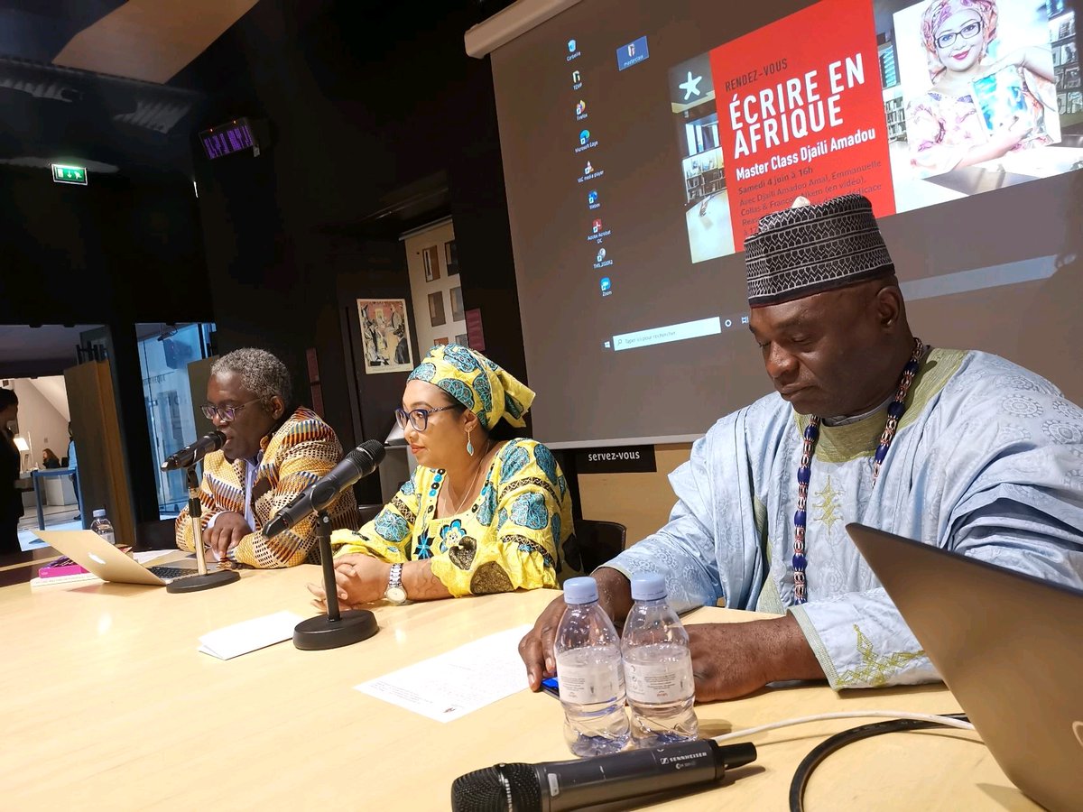 Master class de Djaïli Amadou Amal le 4 juin au Musée du quai Branly, dans le cadre de la Saison culturelle du Cameroun à Paris, depuis avril jusqu'en juillet.