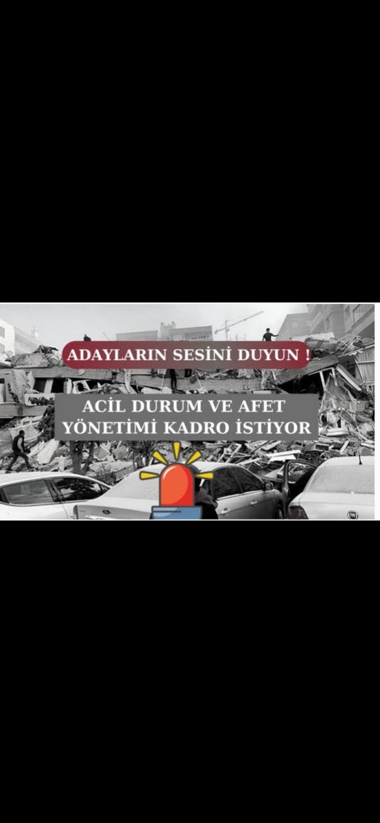 <a href="/suleymansoylu/">Süleyman Soylu</a> <a href="/KanalD/">Kanal D</a> Bu koca bekleyiş  4000 acil durum ve afet yönetimi teknikeri istihdamı ile ödüllendirilmelidir
AfadaAcil DurumAtama
<a href="/suleymansoylu/">Süleyman Soylu</a>
<a href="/AFADBaskanlik/">AFAD</a>
<a href="/lutfielvan/">Lütfi Elvan</a>
<a href="/RTErdogan/">Recep Tayyip Erdoğan</a>
<a href="/TC_icisleri/">T.C. İçişleri Bakanlığı</a>