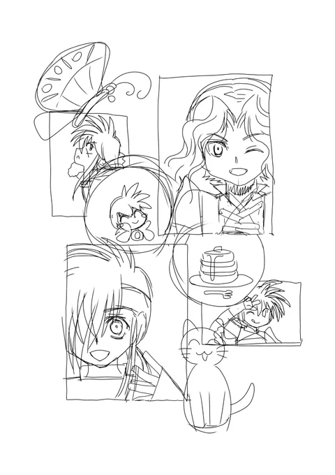 『#刻の大地 #天秤の代理』14話。カイ編5。扉。下描き。 