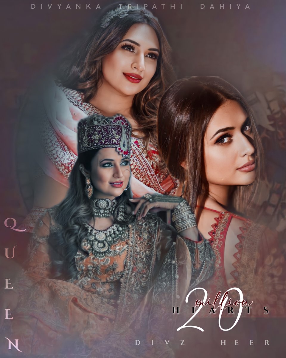 HeerSoni6's tweet photo. Congratulations Queen for 20 Million Hearts❤️🥂You Deserve the whole world 💫
I'm blessed to have you as my Idol💝🌼
A big big big Congratulations My Love🥰💘
PS~Glad to see 20 million fam✨🤩
Lot's &amp; Lot's of Love 😘
@Divyanka_T 
#DivyankaTripathiDahiya #20Million https://t.co/qdWqsmYsEY