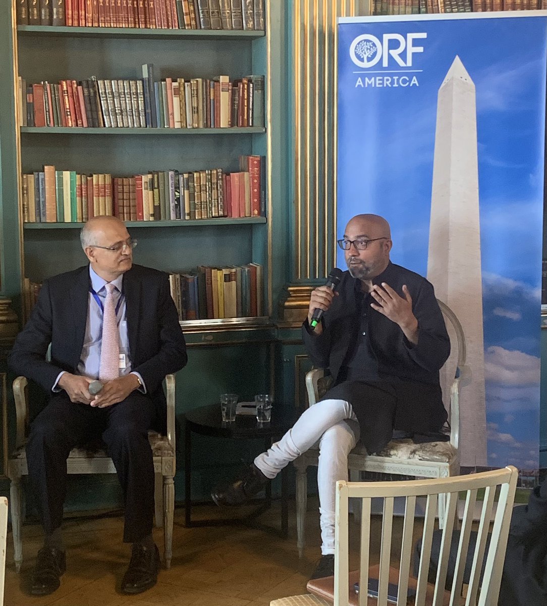 d_jaishankar's tweet photo. .@mihirssharma talking to @VijayGokhale59 at the India Trilateral Forum in Stockholm. #itf20 @GMFAsia @orfonline @ORFAmerica https://t.co/ndTrCBy99K