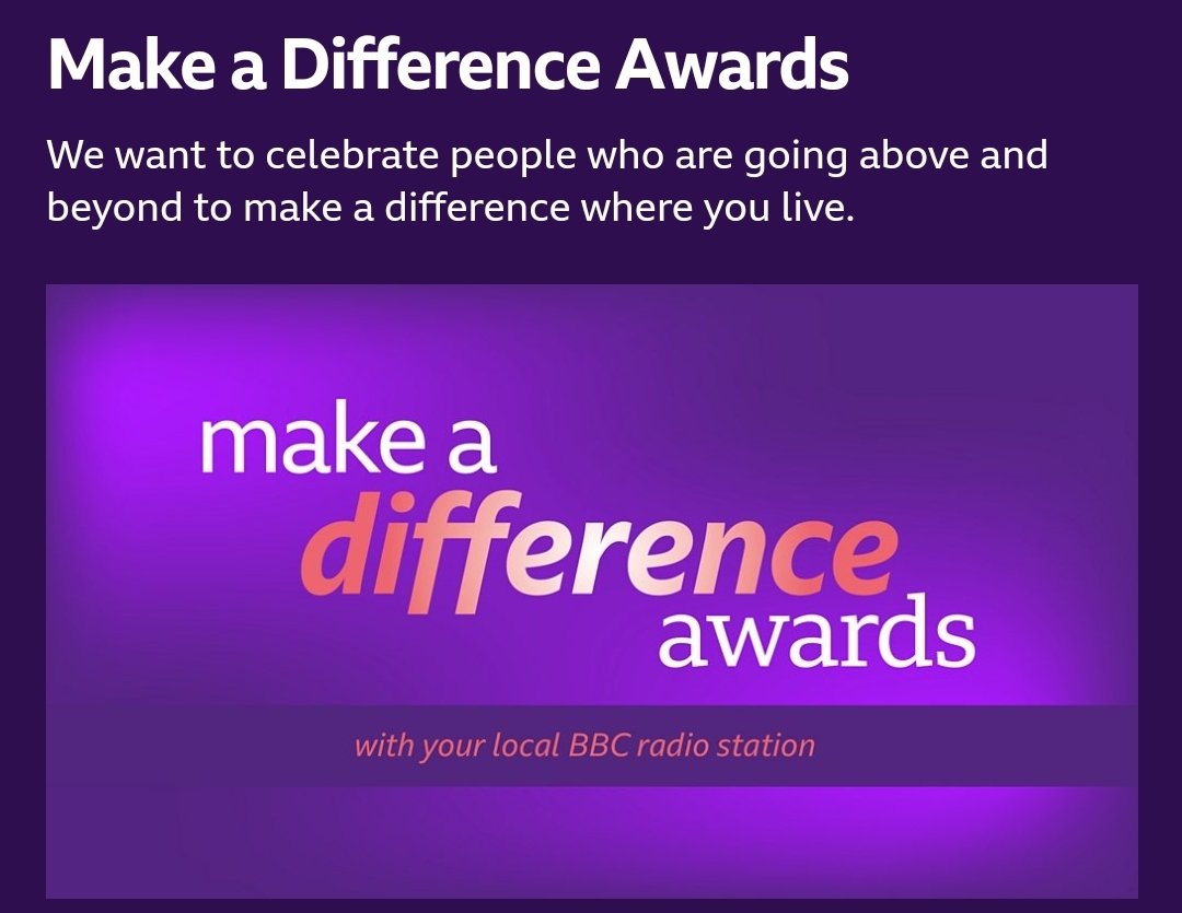 Wow we have found out that out of hundreds of nominations we have been placed in the top 4 for the community group of the year award for the BBC Make a Difference awards. Wow, we are so honoured. Thank you so much!!! #BBCMakeADifference #Sarah_robbo