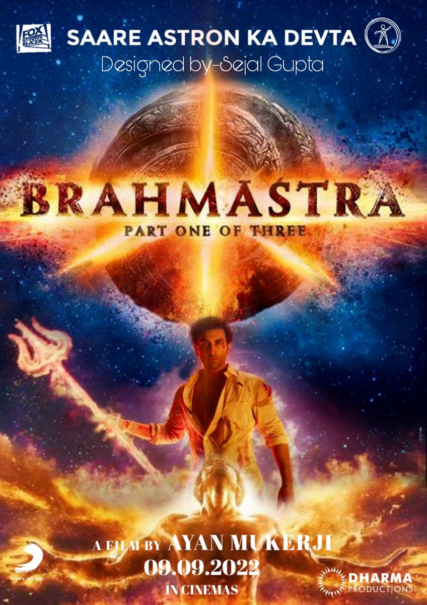 SejalGuptaa's tweet photo. A Poster designed by me
Super excited for Brahmastra
Can't wait to watch the Astraverse❤️ @DharmaMovies @PrimeFocusIndia @BrahmastraFilm @aliaa08 @directorayan #Brahmastra #BrahmastraTrailer #AliaBhatt #Ranbirkapoor #AyanMukerji #primefocus https://t.co/CzzHQZO9Hg