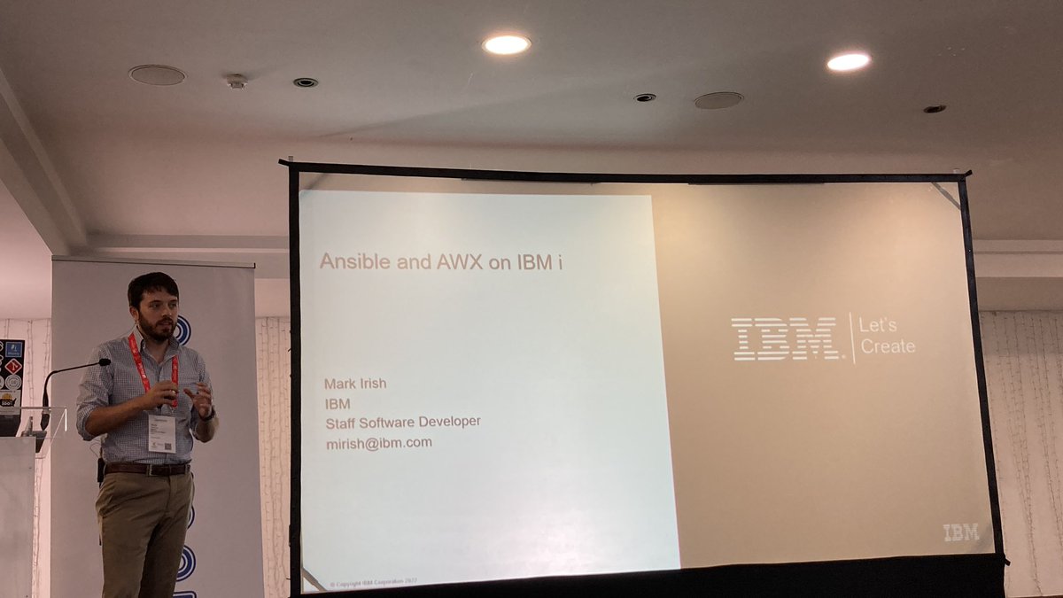 JyotiDodhia's tweet photo. Listening to @markdirish on #Ansible and #IBMi at #COMMONEurope Congress 2022 @CommonEurope
#IBMi #AIX #PowerSystems
#CEC2022 https://t.co/mriHo2tIet