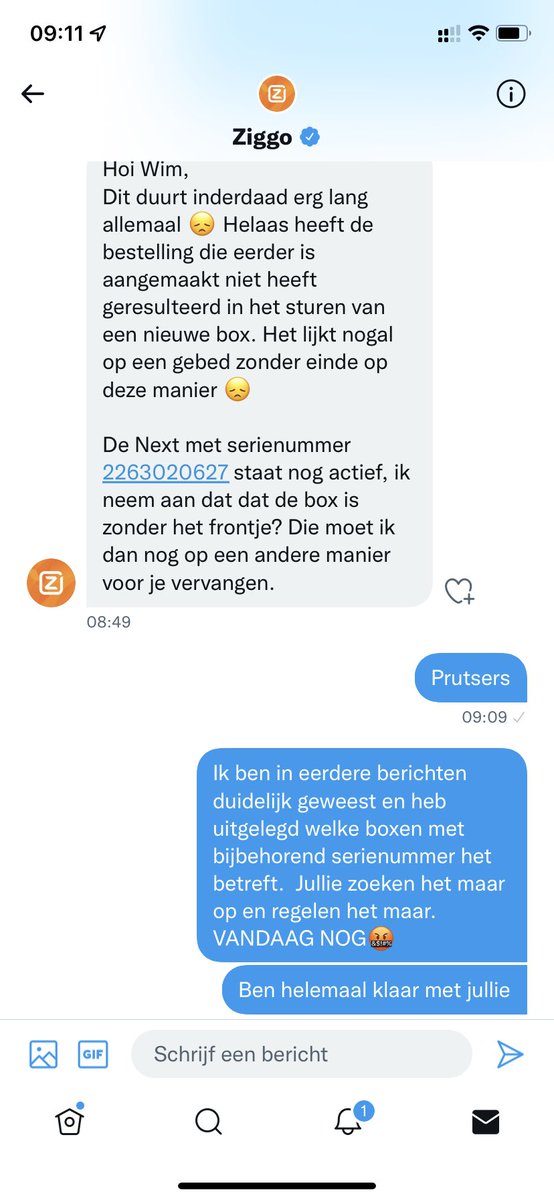 wdhendriks's tweet photo. @ZiggoWebcare helemaal klaar met jullie.  Fout op fout. https://t.co/5rFQYORRYh