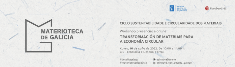 arcodega's tweet photo. Workshop “Transformación de materiais para a economía circular”.
Ciclo “Sustentabilidade e circularidade dos materiais”
16 de Xuño 10:00 a.m. - 2:00 p.m.
@Xunta, @axenciaGAIN, #materiotecadegalicia & #Arcodega
Presencial ou online 👇
https://t.co/mcRzbkKe0Z https://t.co/k1RHl70Z0U