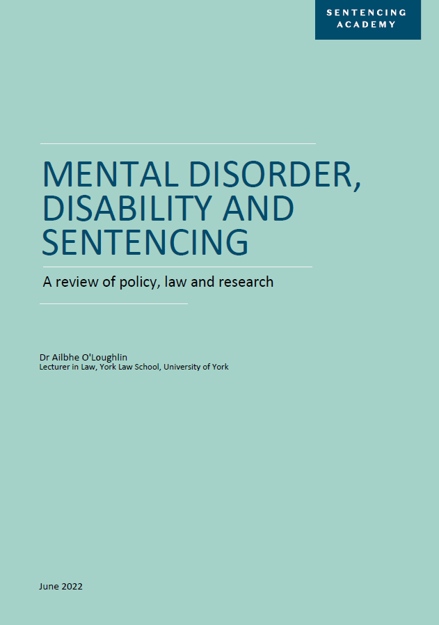 SentencingAcad's tweet photo. Offenders with mental disorders, disabilities or impairments frequently appear before the courts. Our latest paper, by @ailbheol of @UoYLaw, examines the issues that arise at sentencing.

Mental Disorder, Disability and Sentencing is available here: https://t.co/09IXnkfkxz https://t.co/2TexsDAi2h