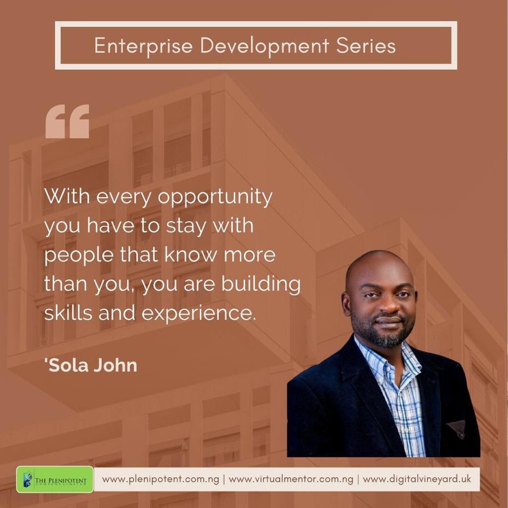 PhilipAmiola's tweet photo. With every opportunity you have to stay with people that know more than you, you are building skills and experience. https://t.co/Jzvmc9vFQq
