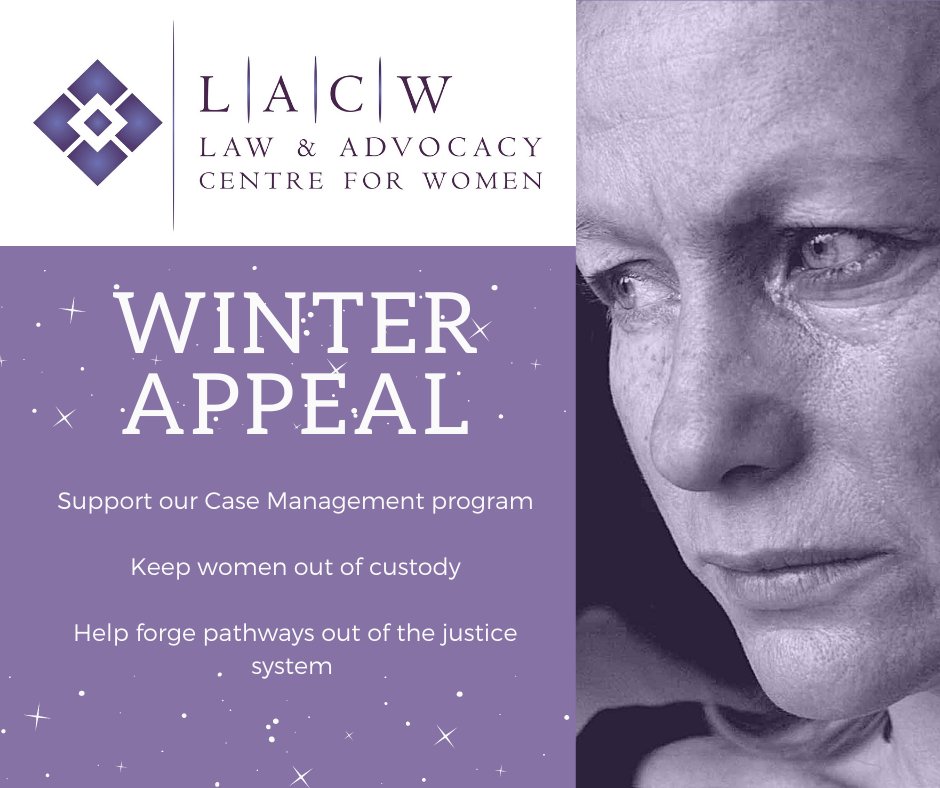 Our Winter Appeal is on!  Donate now to support our work helping criminalised women get back on track. givenow.com.au/cr/law-and-adv…